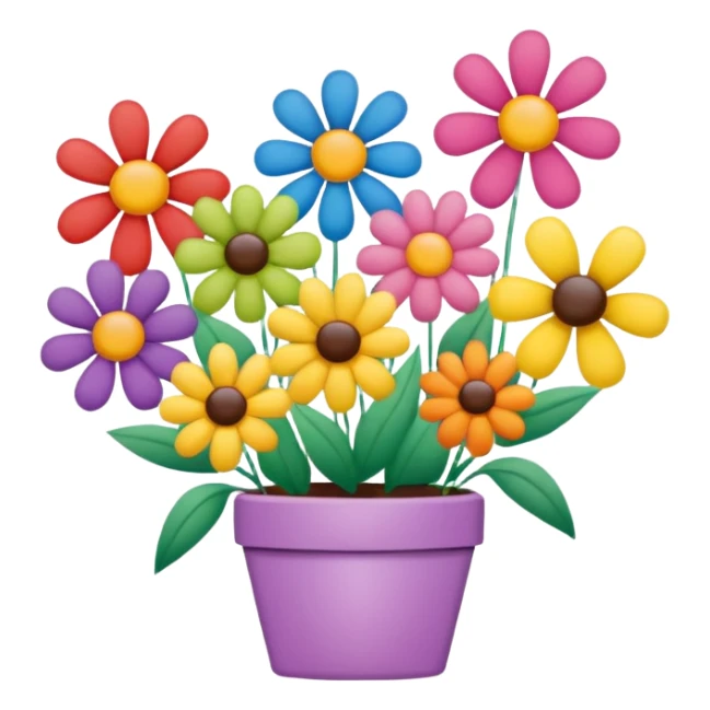 Multicolored flowers with card that says “Happy Birthday, Mina”  sticker