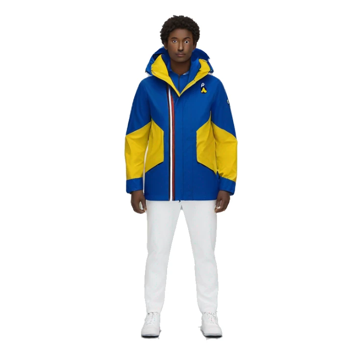 K-way jacket LE VRAI 3.0 CLAUDE Blue Royal Marine by itself  sticker