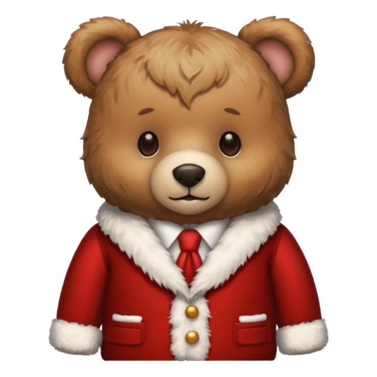 Teddy swims in a Christmas suit  sticker