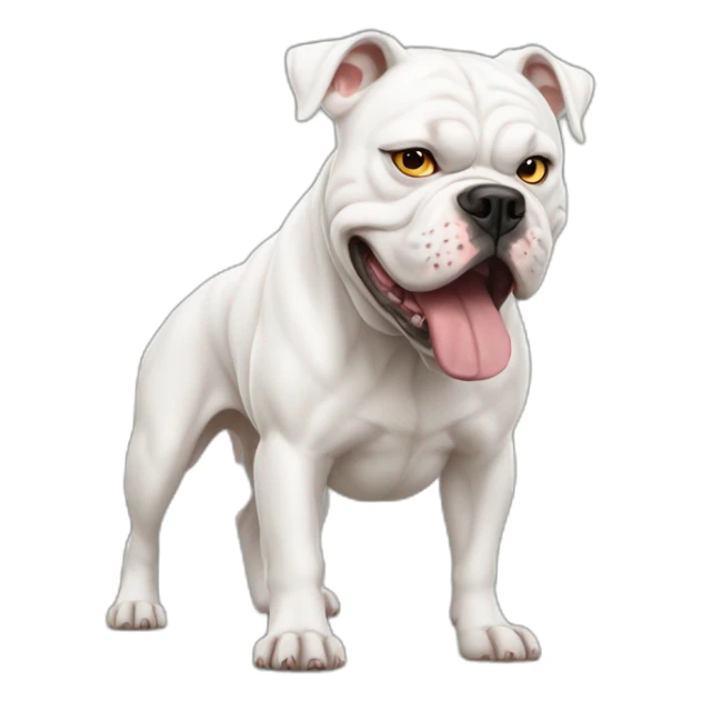 White American bulldog glaring with anger  sticker
