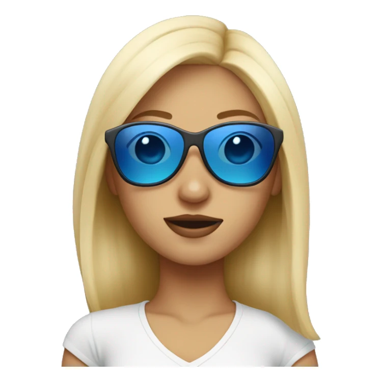 blondie girl with blue sunglasses sticker