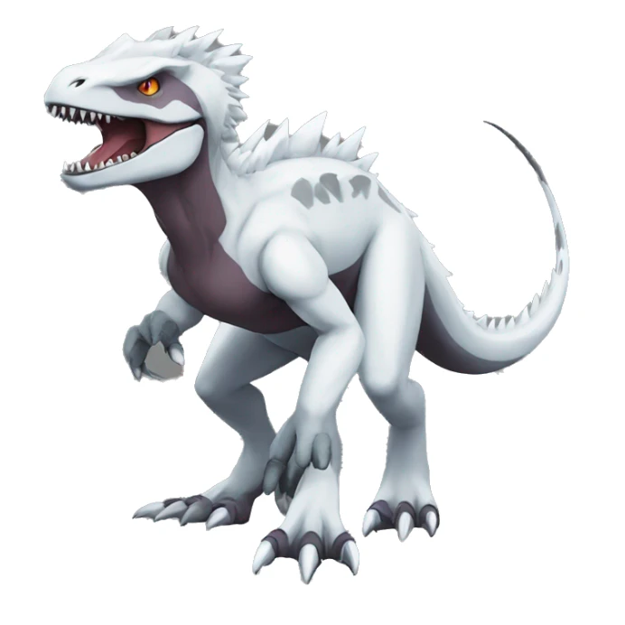 Cool Edgy Digimon-Fakemon-T-Rex with edgy markings full body sticker