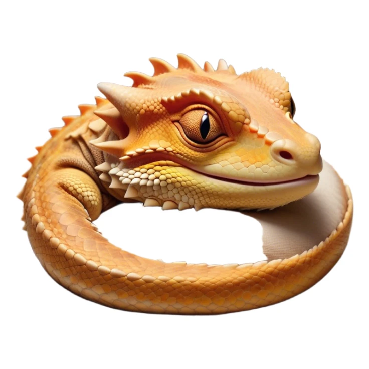 Meme-Worthy Cute Sleeping Bearded Dragon Portrait Emoji, Head resting peacefully with a contented smile, showcasing a delightfully robust build and a luxuriously soft scaled hide in warm earthy tones, eyes shut in a serene, restful nap, Simplified yet hilariously adorable features, highly detailed, glowing with a soft, drowsy light, high shine, relaxed and utterly lovable, stylized with an air of playful laziness, bright and heartwarming, soft glowing outline, capturing the essence of a comically sleepy dragon, so meme‐worthy it feels like it could instantly become the next viral sensation of adorable reptilian slumber! sticker