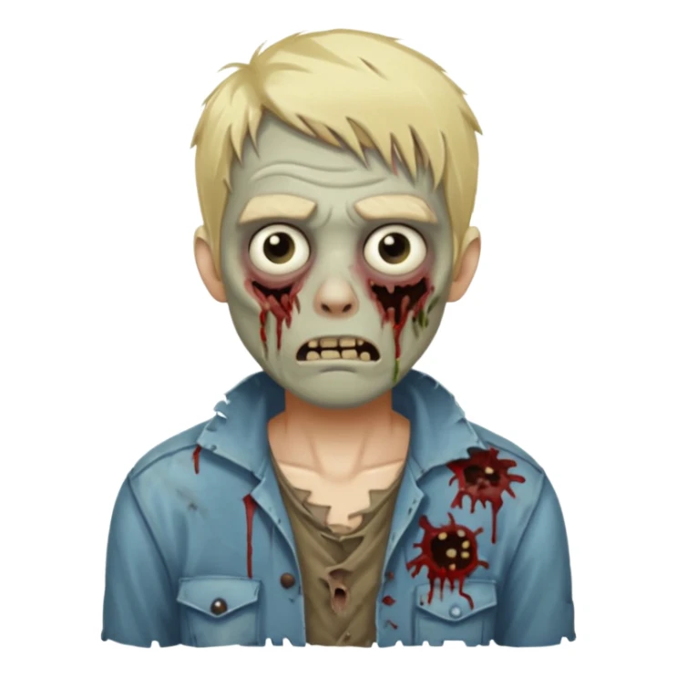 blonde zombie guy sticker