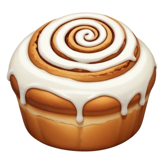 cinnamon roll with lots of icing sticker