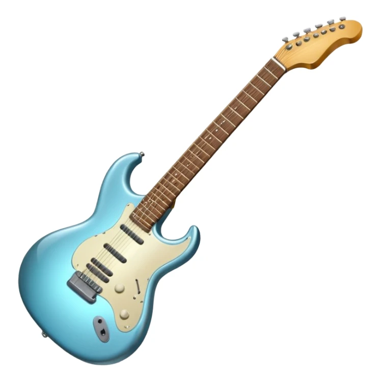 cinematic-realistic-guitar,-polished-metal-soft-hands-carefully-positioned-over-the-keys,-glowing-with-an-elegant-and-airy-charm. sticker