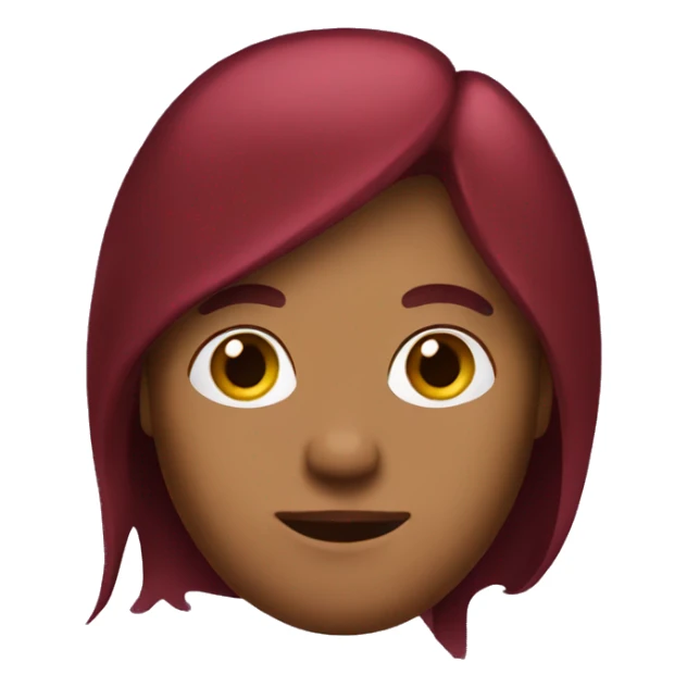 Long Burgundy hair  sticker