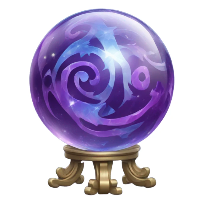 fortune ball in purple and blue shades sticker