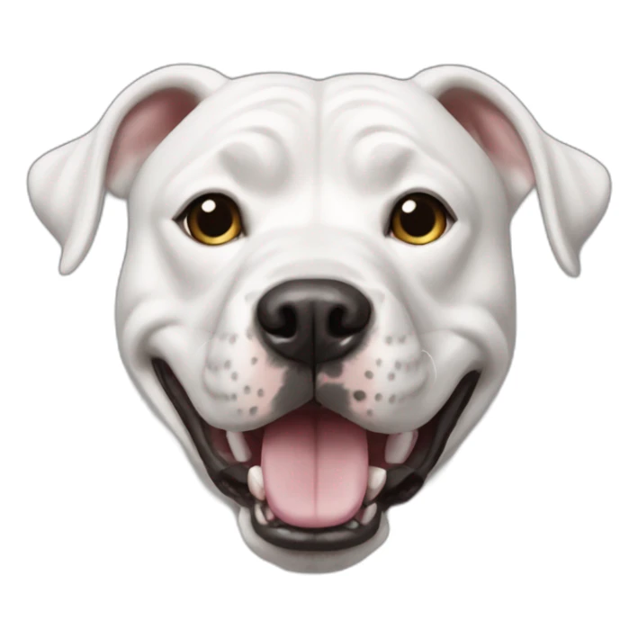 Dogo-argentino-con-manchas-negras-feliz sticker