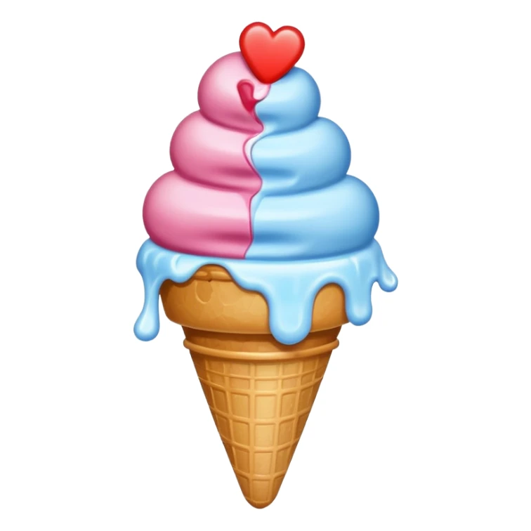 heart summer sun heat ice cream heart sticker