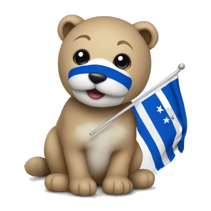 peluche with el salvador flag  sticker
