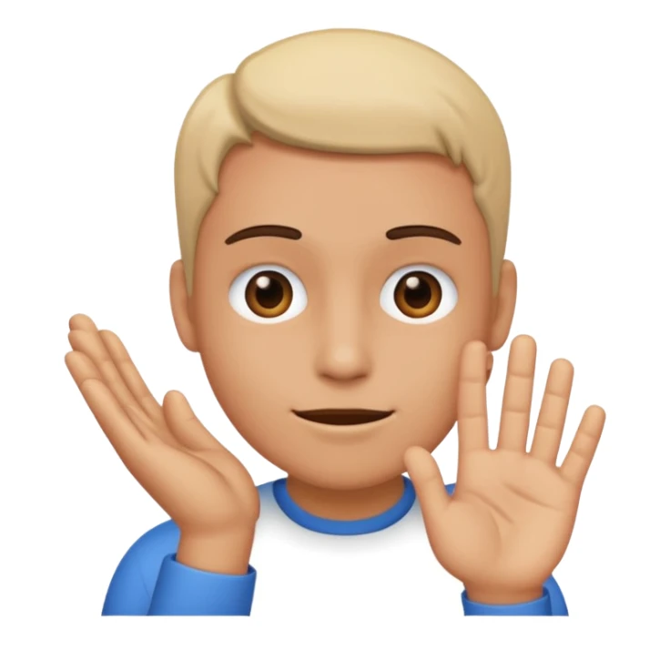 Bir insan eliyle yüzünü sallasın sticker