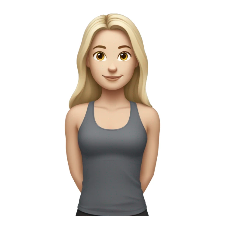 White girl wearing lululemon  sticker