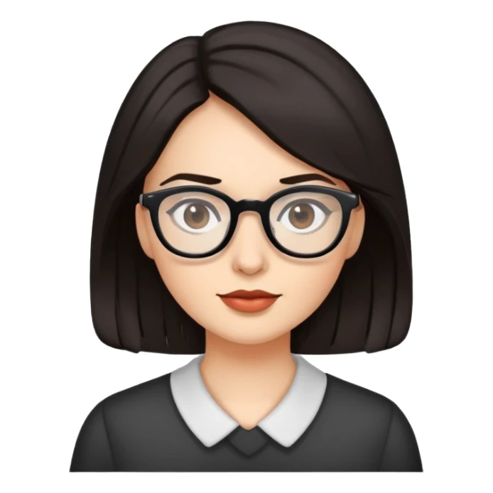 woman with glasses and dark hair sticker