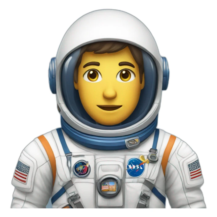 Astronauta con uniforme blanco con azul  sticker