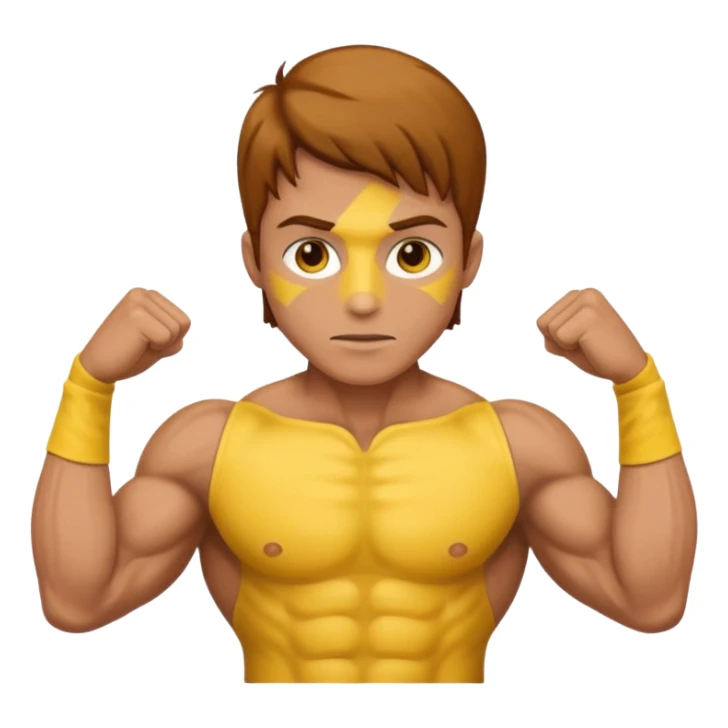 Male core muscles yellow default skin and hair sticker
