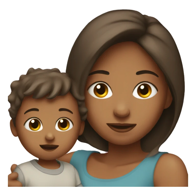 Mom and baby boy sticker