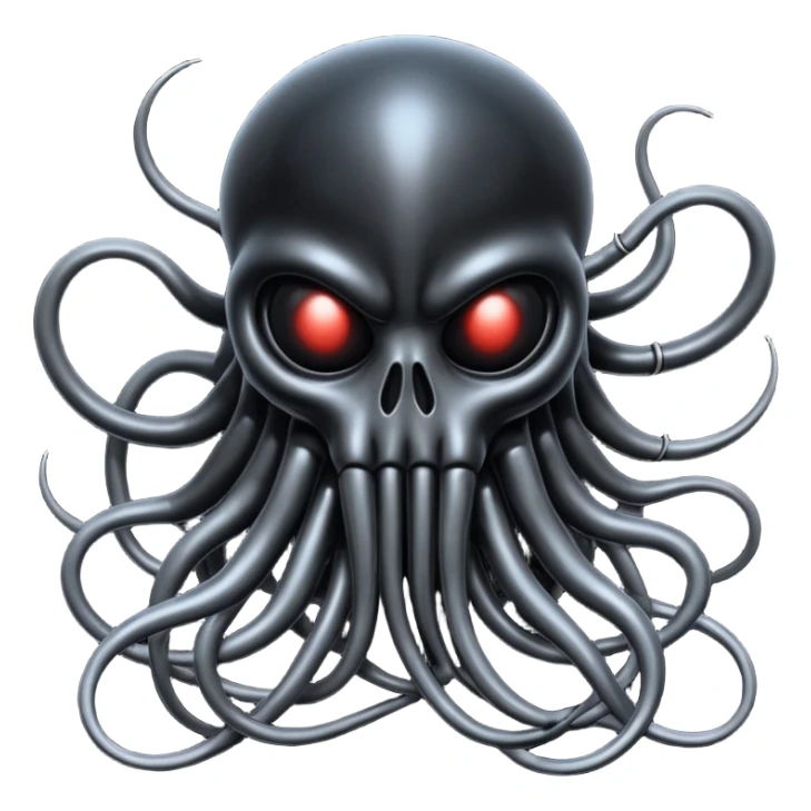 organic black wires merging into a dark monstrous creature, Giger-esque sticker