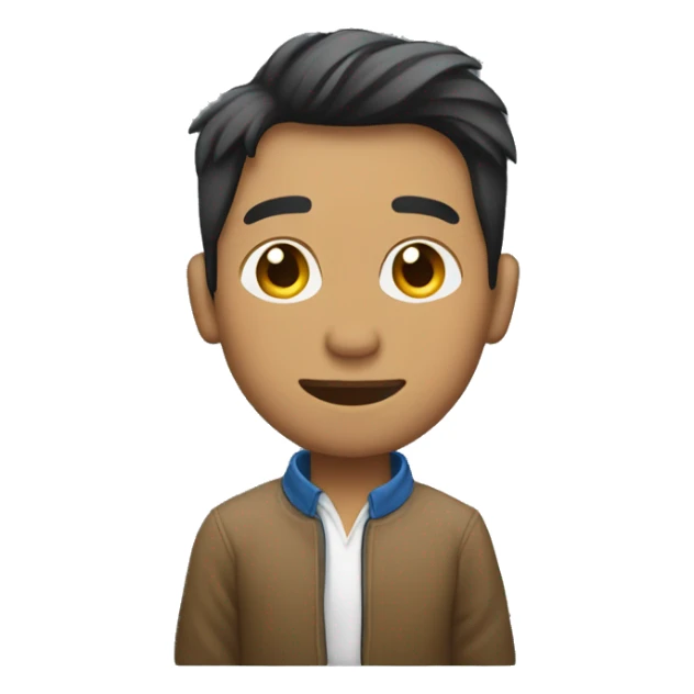 A white Filipino Developer in front of his Mac Book Laptop sticker