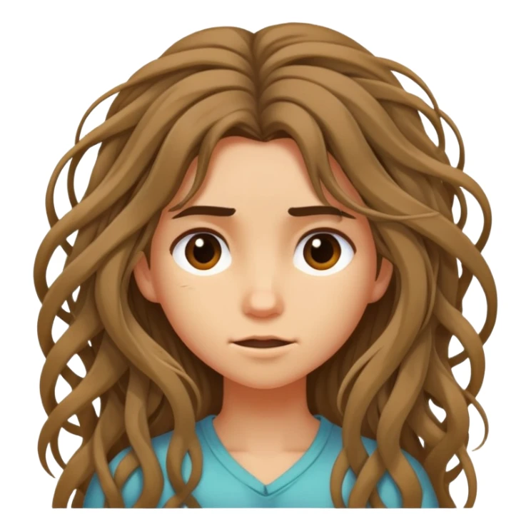 girl not wanting to wash her hair sticker