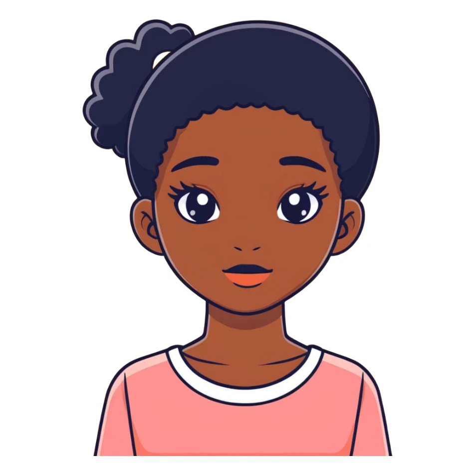 Personne noire fille  sticker