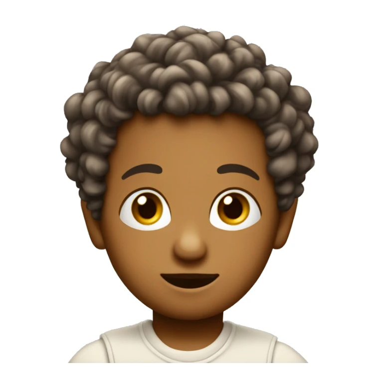 bambino di carnagione con capelli ricci  sticker