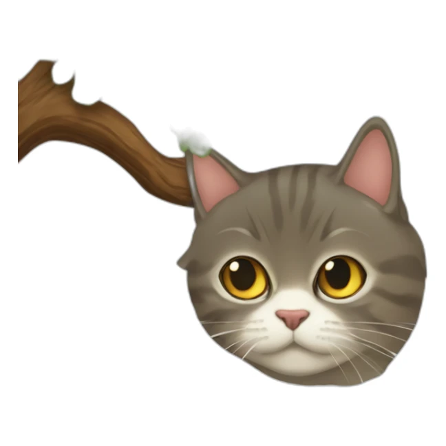 gato persa subido a un árbol sticker