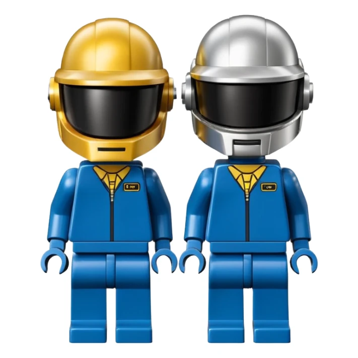 Daft punk in lego mini fit style. sticker