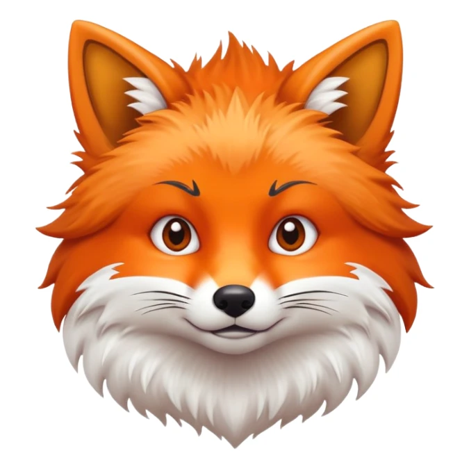 fox trying to look scary but looking adorable instead sticker