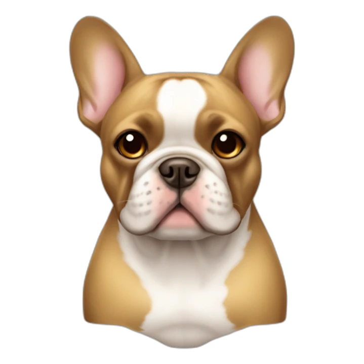 french bulldog brown and gold sticker