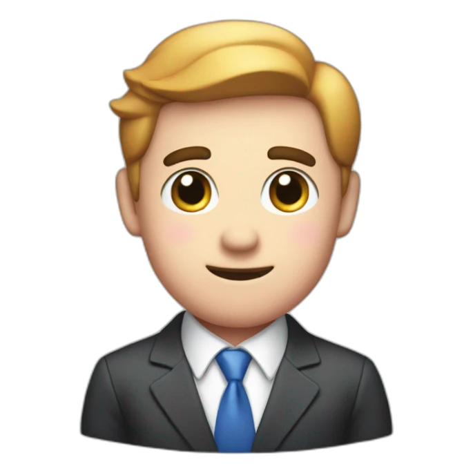 kirby in a business suit sticker