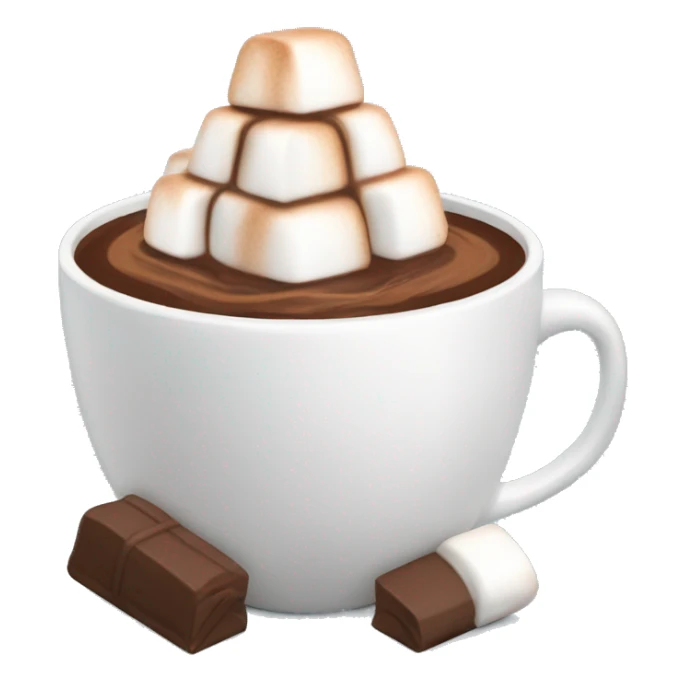 Hot chocolate with marshmallows Christmas themed  sticker