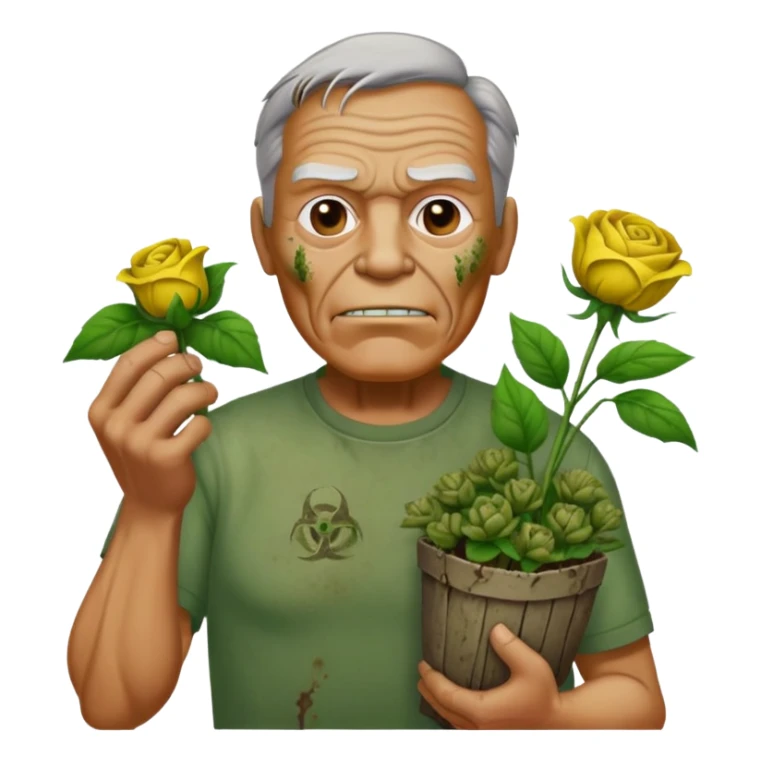 Gardener old Bob dead flowers from the toxic avenger sticker