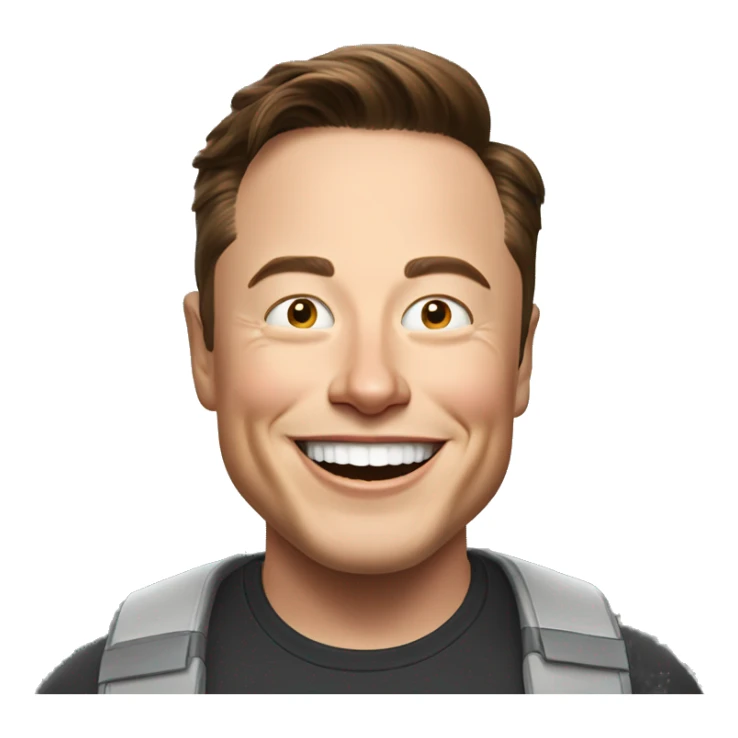 Elon Musk happy sticker