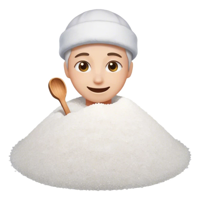 Happy emoji with pile of salt sticker