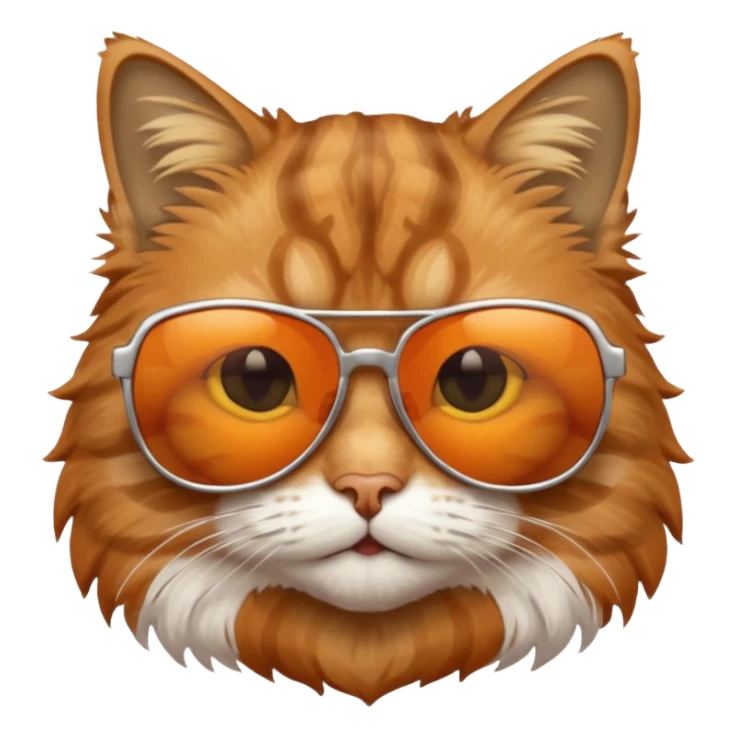 Cat wearing sunglasses sticker