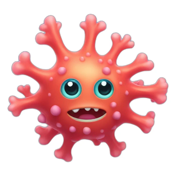 Small monster coral, like a plus toy sticker