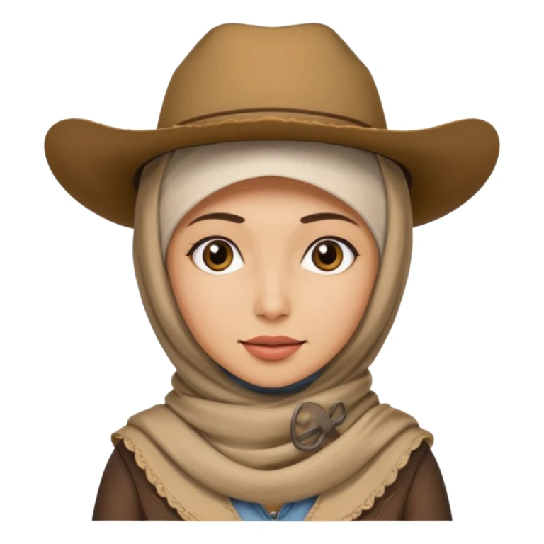 cowboy emoji but hijabi sticker