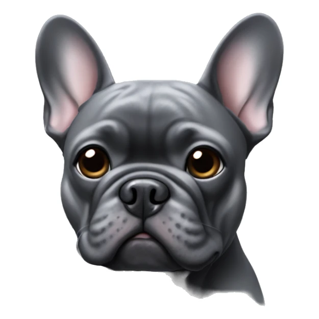 Dark grey French bulldog sticker