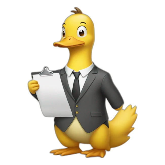 Psyduck outfit men's suit and clipboard sticker