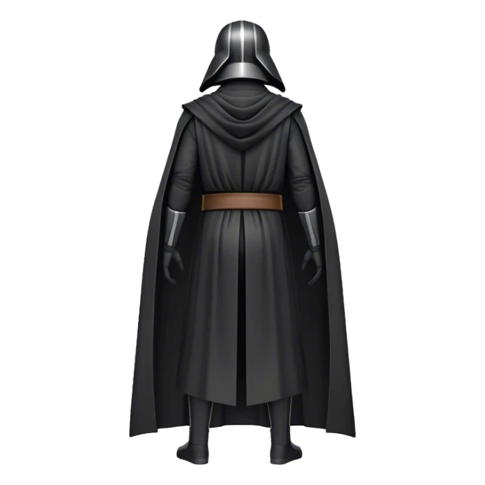 fullbody Black jedi suit front and backview sticker