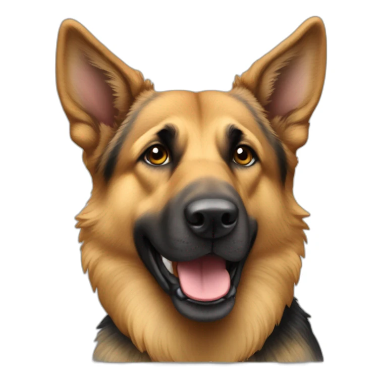 Un berger allemand qui rit aux eclats sticker