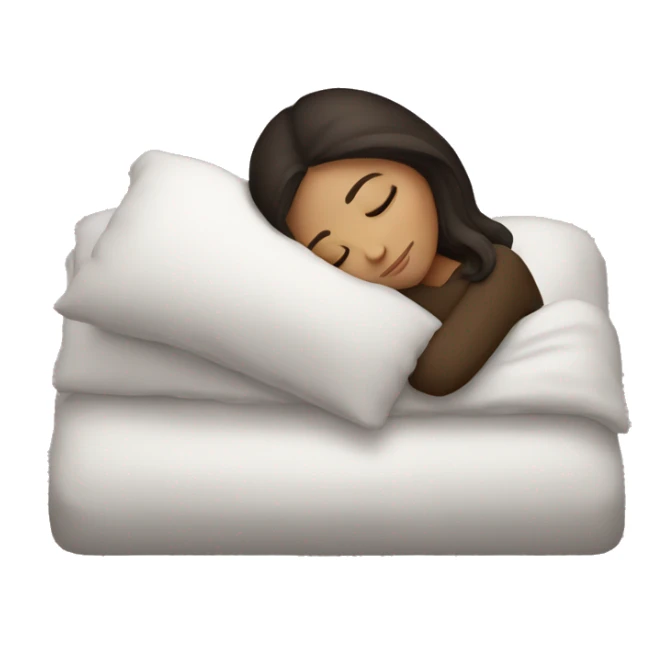 Brunette girl sleeping sticker