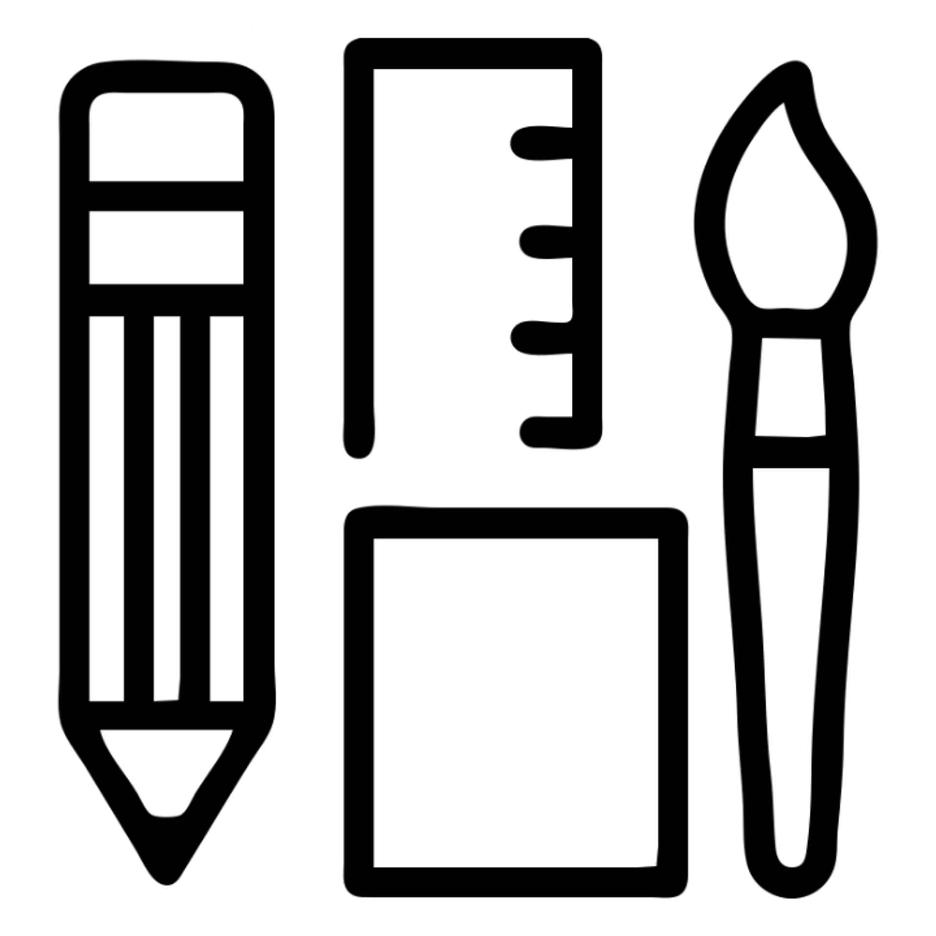 Icon school stationery art sticker