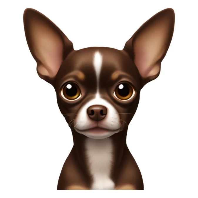 Chocolate Brown Chihuahua with no white on the face  sticker