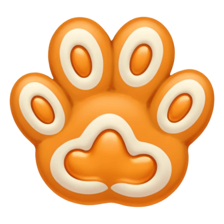 a very light pale pastel orange #FFDBBB pawprint sticker