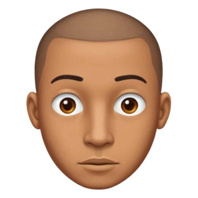 brown skin latino male with buzz cut big nose sticker