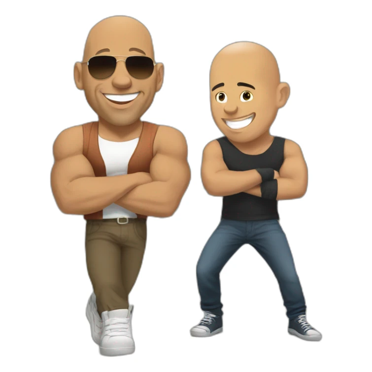 Vin Diesel and Urban Gillin happy sticker