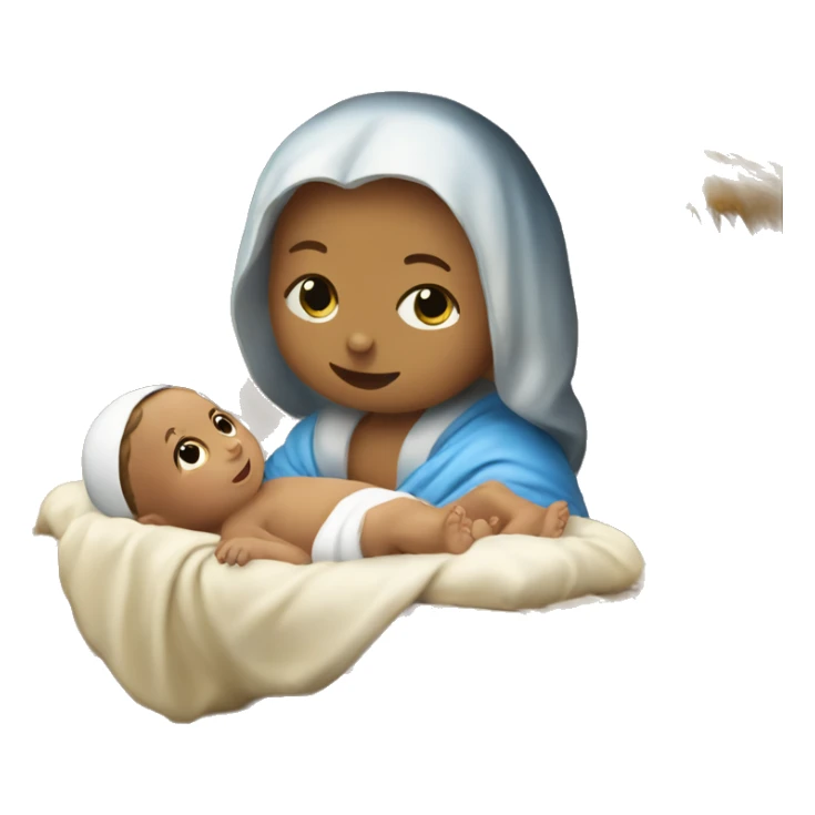 Baby jesus in the manger sticker