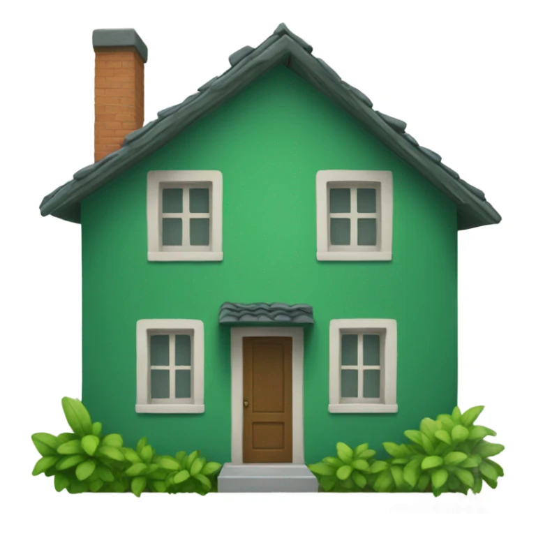 Una casa verde en medio de la nada  sticker